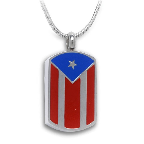 Puerto Rico Flag Dog Tag for Ashes