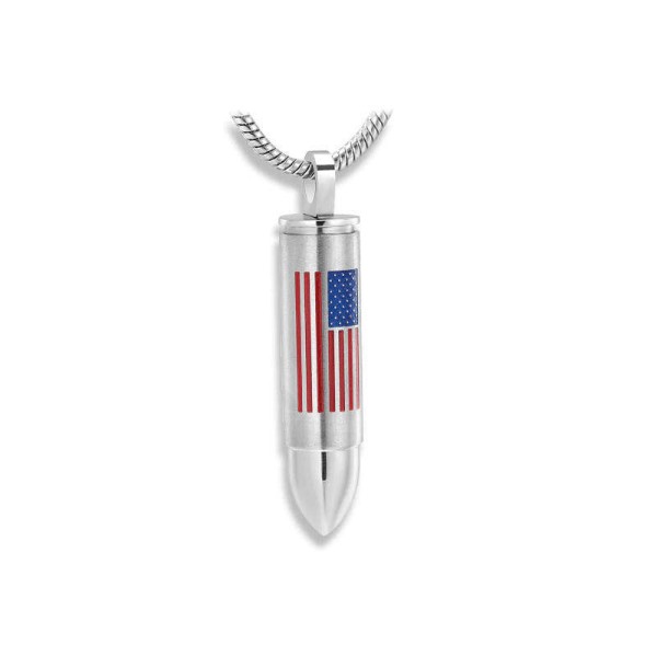 American Flag Bullet Vial for Ashes