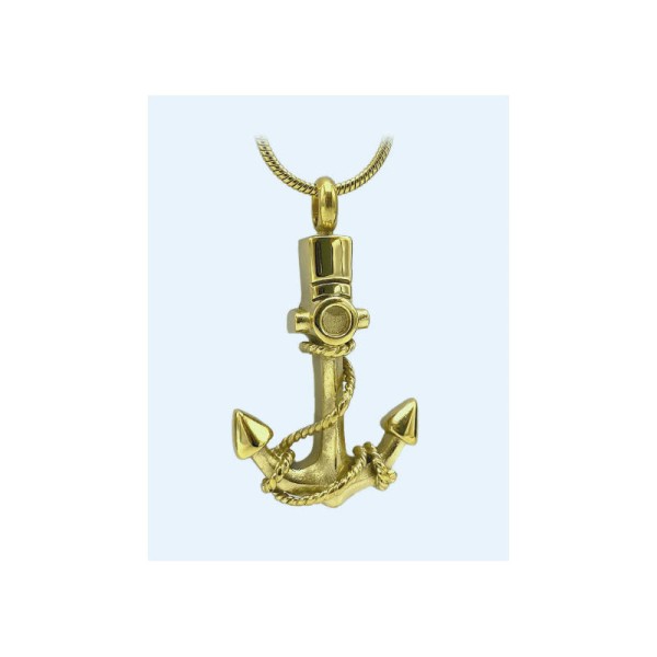 Gold Tone Anchor Necklace for Ashes Gold Tone Anchor Necklace for Ashes