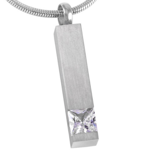 April Birth Stone Cremation Vial Jewelry April Birth Stone Cremation Vial