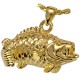 Gold & Silver Bass Fish Cremation Jewelry