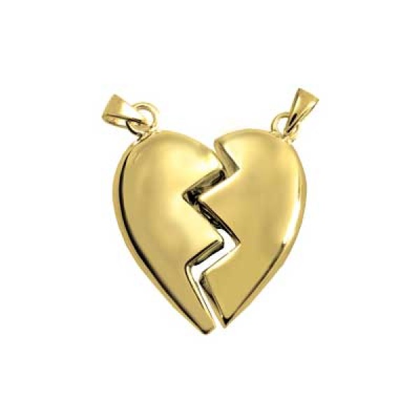 Silver Broken Heart Urn Jewelry Silver Broken Heart Cremation Jewelry
