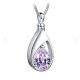 June Purple Birthstone Teardrop Cremation Jewelry