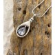 April Birthstone Teardrop Cremation Necklace