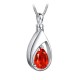 Red January Birthstone teardrop Necklace for Ashes
