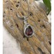 Ruby red birthstone cremation pendant