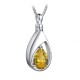 November Yellow Birthstone Cremation Jewelry Teardrop  for Ashes