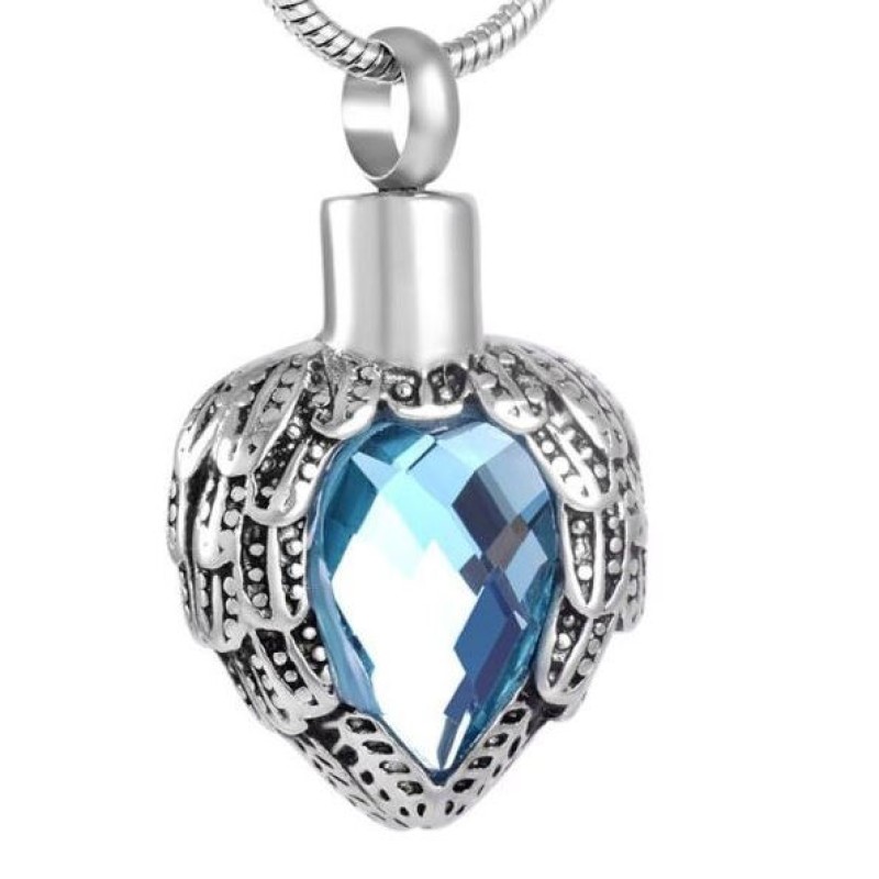 angel wing urn jewelry pendant