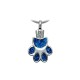 Blue Glitter Dog Paw Print Ash Pendant