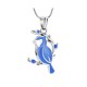 Blue Jay Bird Necklace for Ashes
