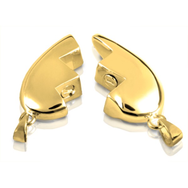 gold Broken Heart Cremation Jewelry gold Broken Heart Cremation Jewelry