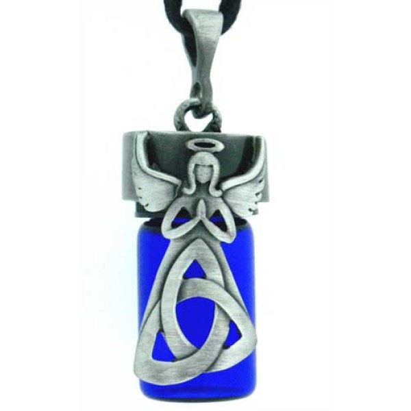 Celtic Angel Glass Vial for Ashes