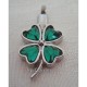 Glass Shamrock Cremation Jewelry Glass Shamrock Cremation Jewelry