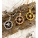 Silver or Gold North Star Compass Cremation Jewelry