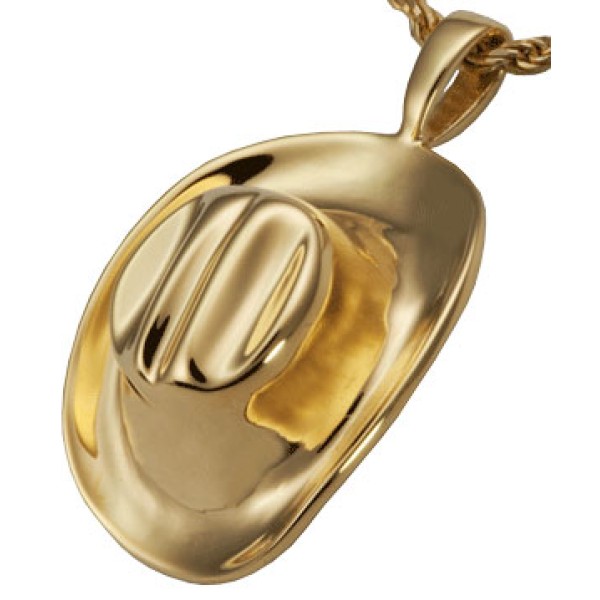 gold western cowboy Memorial Jewelry for Ashes