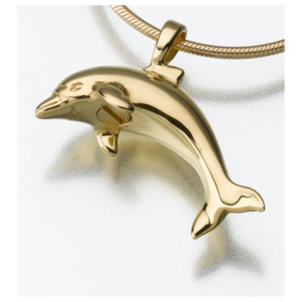 gold dolphin cremation urn pendant for ashes gold dolphin cremation urn pendant