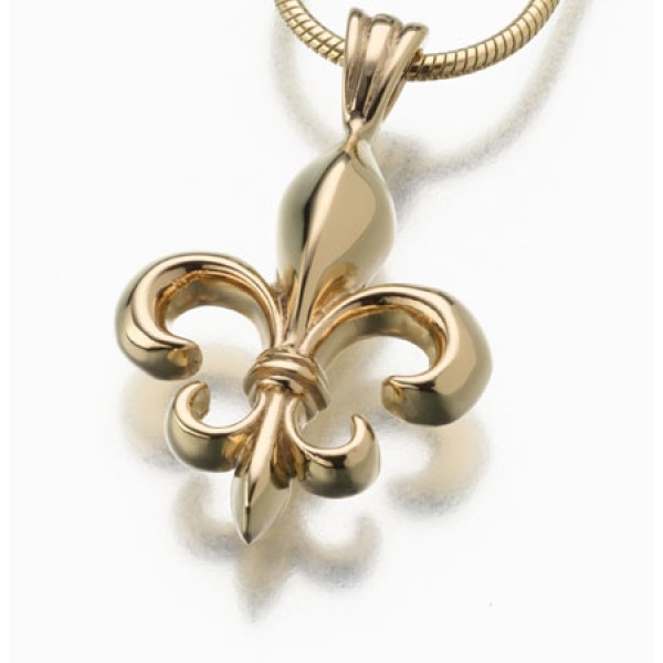New Orleans Saint Gold, Ash Necklace, French Fleur De Lis Pendant New Orleans Saint Gold, Ash Necklace, French Fleur De Lis Pendant