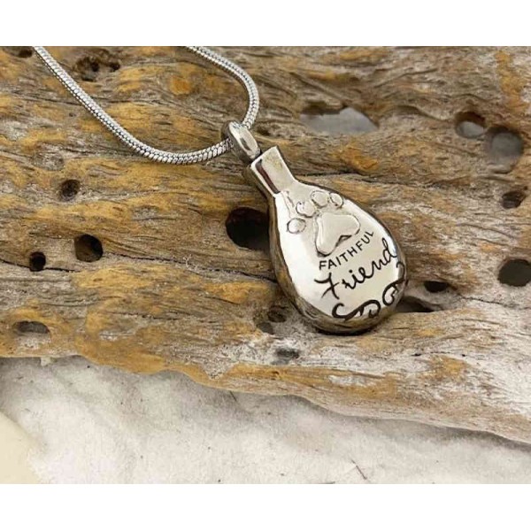Teardrop Faithful Friend Pet Urn Jewelry