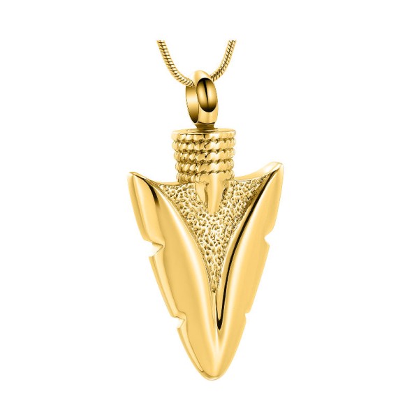 Arrowhead Gold Urn Necklace for Ashes Arrowhead Gold Urn Necklace for Ashes