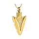 Arrowhead Gold Urn Necklace for Ashes
