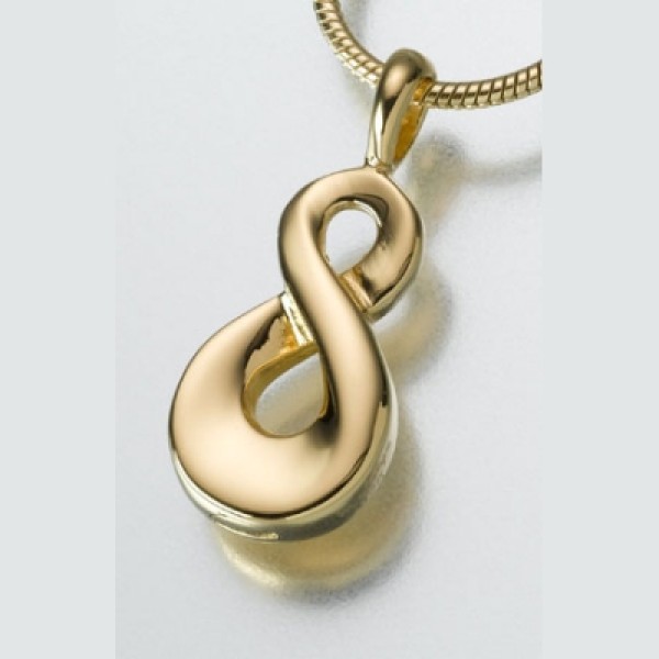 Gold Infinity Cremation Pendant