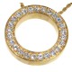 Gold Jeweled Circle of Life Urn Pendant