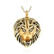gold Lion Cremation Jewelry for Ashes