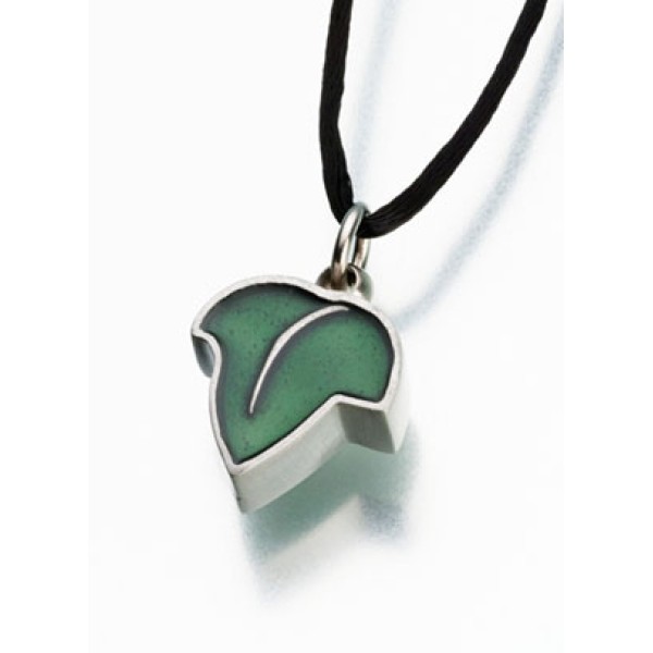 Green Leaf Memorial Urn Necklace