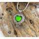 Emerald Green May Birth Stone Heart Shaped Urn Locket for Cremated Ashes