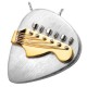 Gold & Silver Guitar Pick Cremation Jewelry