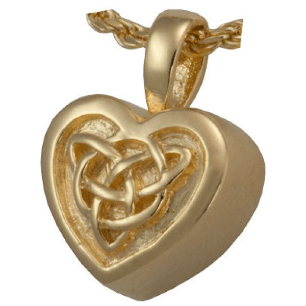 Gold Celtic Knot Heart Urn Jewelry Gold Celtic Knot Urn Jewelry