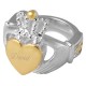 Irish Claddagh Keepsake Urn Ring