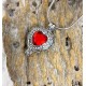 Heart Shape, July Birthstone cremation locket