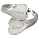 double heart Keepsake Ring, Cremation Urn Jewelry