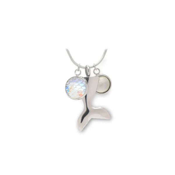 Mermaid Ash Urn Jewelry, Mother of Pearl Mermaid Ash Urn Jewelry, Mother of Pearl