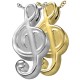 gold or silver music cremation jewelry