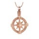 Silver or Gold North Star Compass Cremation Jewelry