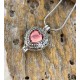 Pink October Birthstone Heart Locket for Cremated Ashes