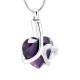 Purple Heart of Glass Urn Necklace