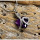 Purple Heart of Glass Urn Necklace