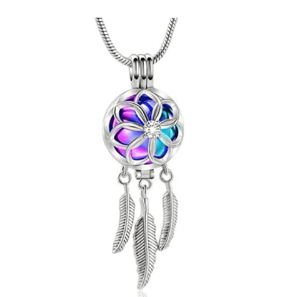 Dreamcatcher Cremation Urn Locket Necklace 