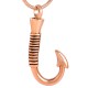 Rose Gold Fish Hook Jewelry for Ashes