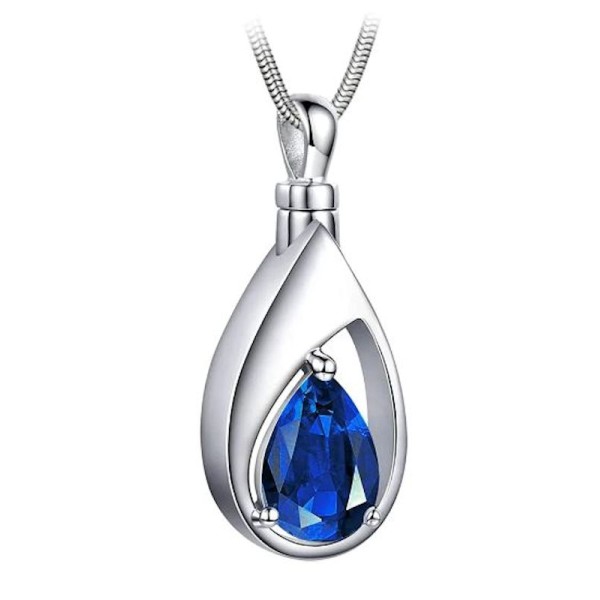 September Blue Birthstone Ash Pendant 