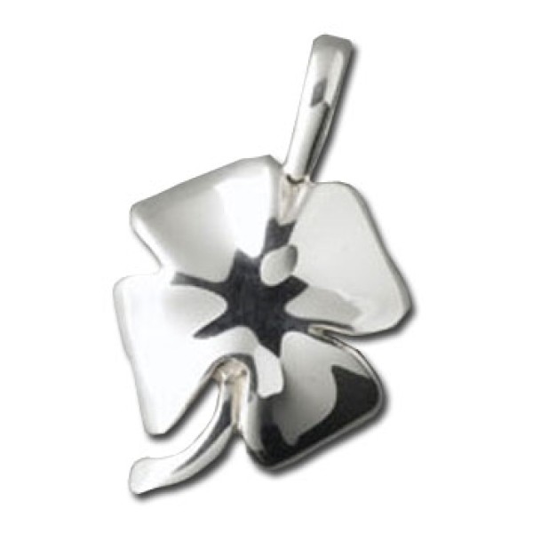 Silver Four Leaf Clover Urn Necklace