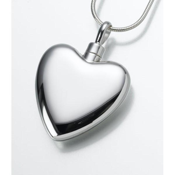 Sterling Silver Heart necklace urn