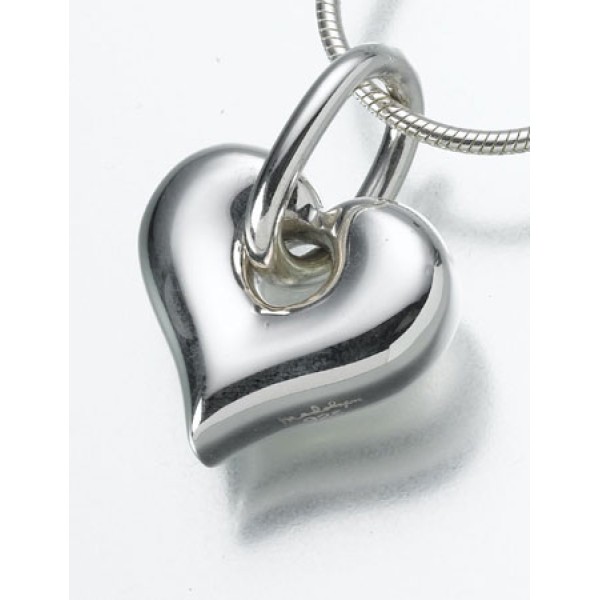 Sterling Silver Puff Heart urn pendant Sterling Silver Puff Heart urn pendant