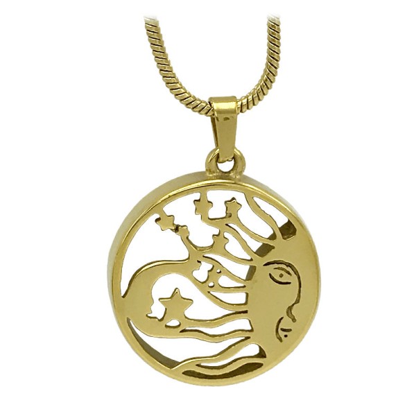 Sun, Moon,Stars Ash Urn Jewelry in Gold, Rose Gold, Silver