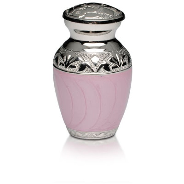 small pink urn for ashes 