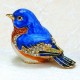 Blue Bird Jeweled Mini Keepsake Urn