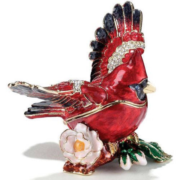Jeweled Cardinal Keepsake Cremation Urn